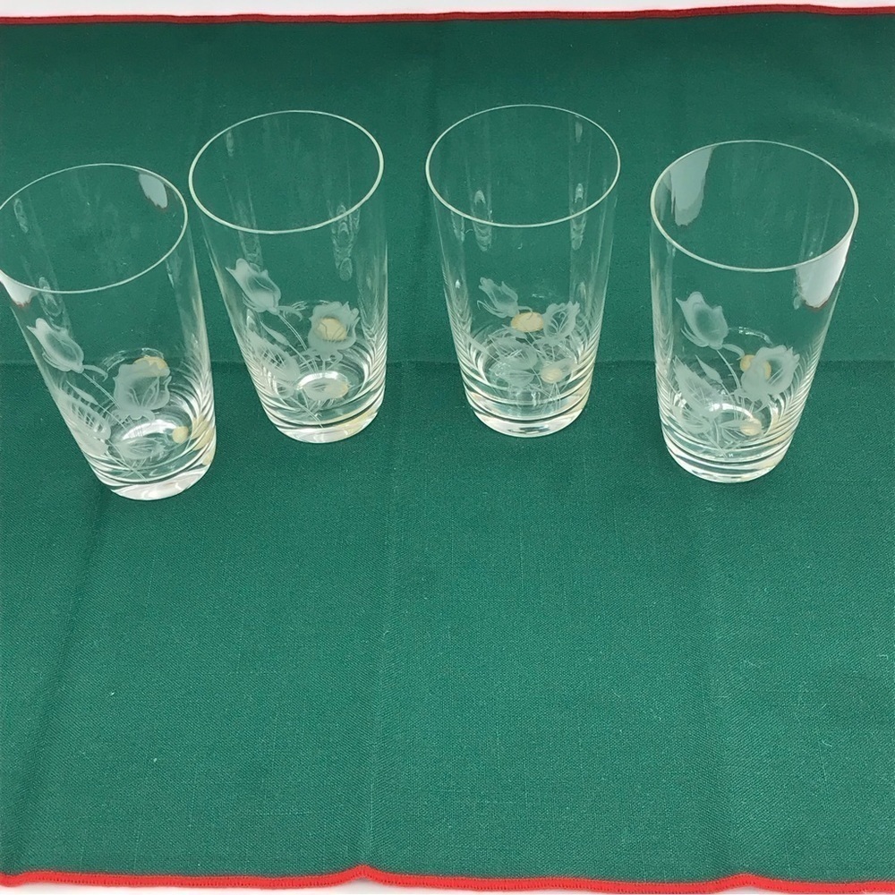 Vintage Rosenthal Etched Glass Set of Glasses